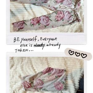 Floral Pink Rose Lounge Pants